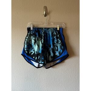 NIKE Dri Fit Women’s Tempo Blue Print Athletic Shorts Running Small
